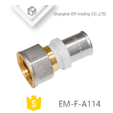 ЭМ-Ф-a114 проходит прямой штекер подключения никелированный прямой сжатия латунный штуцер трубы